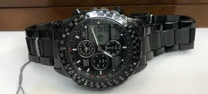 Men's Watch Analog-Digital Multichronograph 30-Weltzeiten Rarity T004J242 Q&Q - Picture 1 of 3