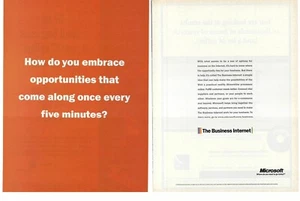 2000 Microsoft The Business Internet 2-Page Vintage Magazine Print Ad/Poster - Picture 1 of 1