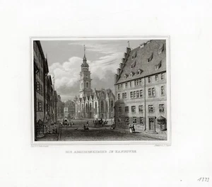 Hannover Ägidienkirche Original Stahlstich um 1845, 10 x 13,5 cm Niedersachsen - Bild 1 von 2