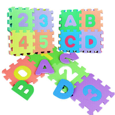 36PCS Kids Baby Alphabet/Number Interlocking EVA Foam Floor Mat Play Gift XmasOZ • 18.29$