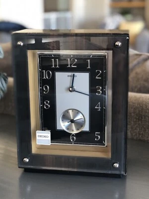 Reloj de manto caja madera Seiko QXG117BLH - Unidad de exhibición Foto 1 de 4