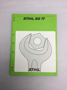 Genuine STIHL SG 17 Mistblower OEM Service Manual Booklet #0455 322 0123 - Picture 1 of 5