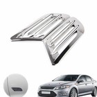 2pcs Car Air Intake Flow Side Fender Vent Hood Scoop Cover Decoration Silver