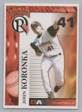 John Koronka 2007 DAV Oklahoma RedHawks Rangers Minor League Baseball Card