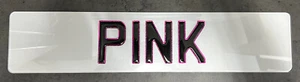 UN set di 7 cifre targa gel glitter rosa 7 SOLO cifre targa - Foto 1 di 3