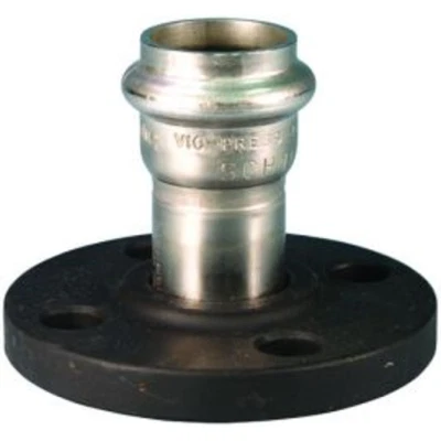 Victaulic Vic-Press P565 Flange Adapter 1/2" 304-SS S/10 Press x 150lb CS Flange - Image 1 of 4