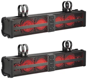 2 Rockville XBAR-24 24"ATV/UTV Soundbar Bluetooth Speaker Systems w/LED+Wire Kit - Picture 1 of 12