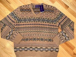 Neu mit Etikett $ 1495,00 Ralph Lauren Purple Label handgestrickter Pullover Gr. XL - Bild 1 von 4