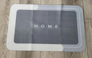 $106 NEW Thee Modern DeluxeDry Square Bath Mat Standard 20x32Inch Light Grey - Picture 1 of 2
