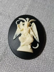 40x30mm Baphomet Occult Mystical Idol Embellishment Resin Cameo Lot # 67 - Picture 1 of 3