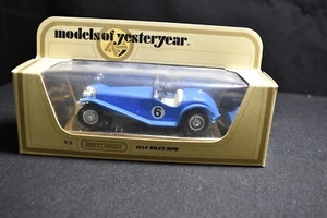 MatchBox YesterYear Y-3 1934 Riley MPH blue number six - Picture 1 of 2