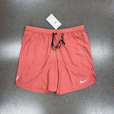 Nike Men DRI-FIT FlexStride 7" Brief-Lined Running Shorts CJ5459-655 Adobe Red M - Image 1 of 4