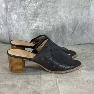 Sandalias para mujer Jack Rogers cuero negro Ronnie punta perforada talla 7,5 - Imagen 1 de 10