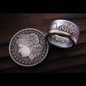 Custom-Made Morgan Silver Dollar Morgan Coin Ring  Size 10  90% Silver 