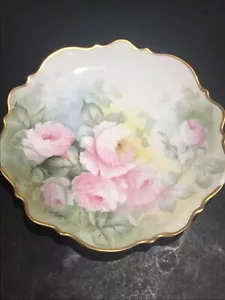 ANTIKER C. Tielsch Altwasser Germany Speiseteller florales Design 8" BESCHÄDIGT P 11 - Bild 1 von 6