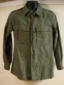 Dutch Netherlands MILITARY OD HEAVY COTTON Army SHIRT SIZE Small - Picture 1 of 5