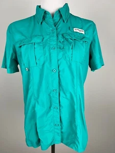 MAGELLAN Outdoors S/S Performance/Fishing Vented Shirt (Quick Dry) - M, Green - Picture 1 of 6