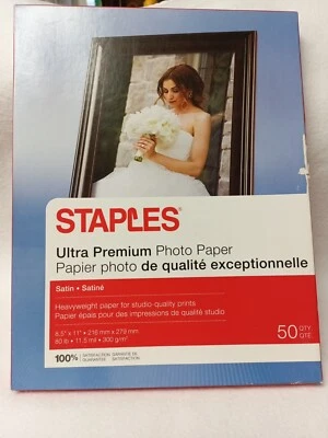 Staples Supreme Satin Photo Paper 8.5" x 11" 50/Pack (19893-CC) 564118 - Image 1 of 4