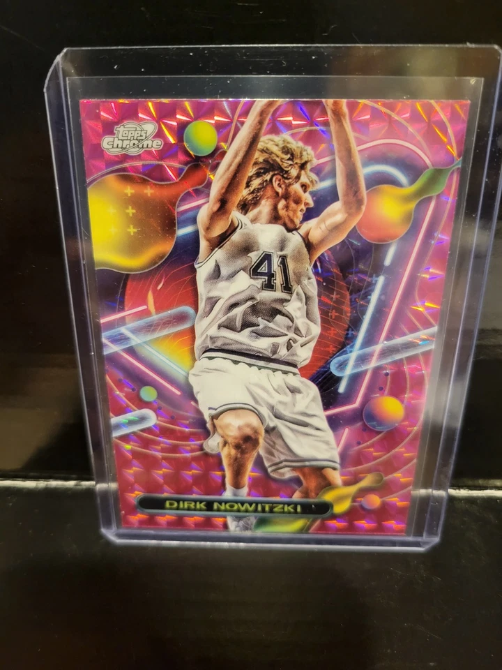 2023-24 Topps Cosmic Chrome - Dirk Nowitzki #32 Pink Refractor  - Image 1 of 2