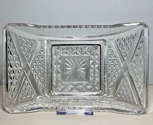 Antique EAPG Adams Ashman Cross Bar Relish Dish *read* - Picture 1 of 7