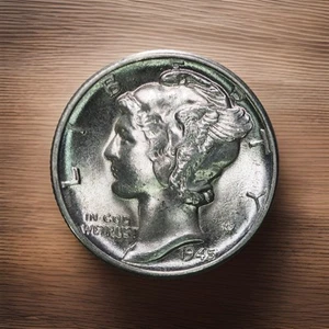 1945 Merkur Groschen Silber, Stempelglanz, Blast White, Stempelglanz, Gemme Stempelglanz - Bild 1 von 4
