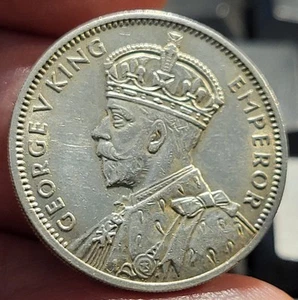 Maurice - Adm. Britannique - Georges V - Demi roupie 1934 - Ref 01 - SUP - Picture 1 of 2