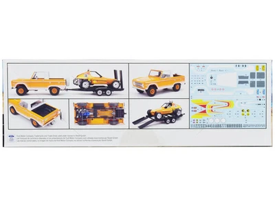 Level 5 Model Kit Ford Bronco Half Cab with Dune Buggy and Flatbed Trailer 1/25 - Image 1 of 4