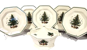 Vintage Nikko Weihnachten 2 Quart Auflaufform RAR & 5er Set passende Schalen - Bild 1 von 15