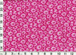 Hellrosa Gänseblümchen mit grüner Mitte auf rosa Quilten Nähen Stoff Meterware #1099 - Bild 1 von 1