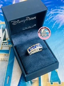 2025 Walt Disney World Crislu Marquee Ring Sterling Platinum Exclusive Size 7 - Picture 1 of 2