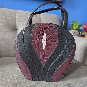 Wunderschöne ROTA Original Stingray Handtasche Tasche - Burgund & Schwarz - Bild 1 von 11