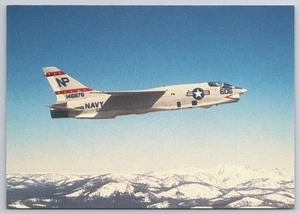 Chance-Vought RF-8G Crusader Navy Jet Over Yosemite National Park Postcard - Picture 1 of 2