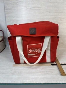 VINTAGE USA MADE COCA-COLA TOTE Beach Boat BAG DIAMOND BRAND Red 90s Large patch - Picture 1 of 20