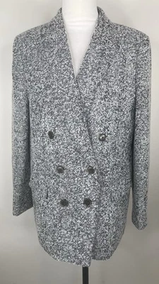 Jaqueta Blazer J.CREW Relaxed Double-Breasted Italian Flecked Herringbone Tamanho 12 - Imagem 1 de 4