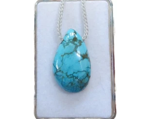 Magnesit türkis Cabochon Anhänger quer gebohrt Nr. 4905 - Bild 1 von 1