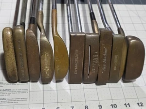Lotto di 10 putter vintage in ottone/bronzo/rame, RH. Ingrosso. Modelli misti ~BRS15 - Foto 1 di 22
