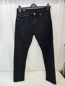 ❤️ Levi's 512 Black Slim Leg Jeans Size 30/30 Vgc - Picture 1 of 9