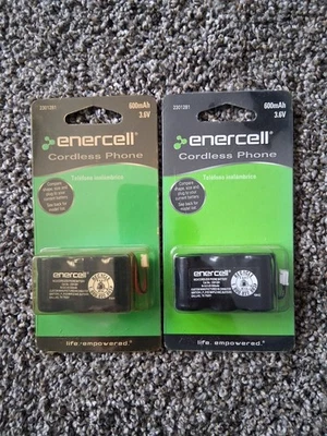 Paquete de 2 baterías de repuesto para teléfono inalámbrico Enercell 3.6V 600mAh 2301281 03A14 Foto 1 de 2