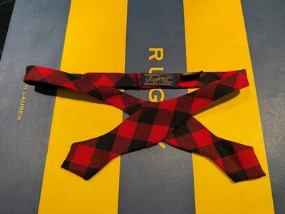 Галстук-бабочка Rugby Wool Ralph Lauren Buffalo клетчатый клетчатый клетчатый красный черный - Изображение 1 из 4