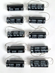10 x Vintage ITT Elektrolytkondensatoren 25V / 470μF 10 Stück NOS Vintage HiFi - Bild 1 von 6