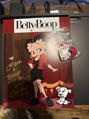 SDCC 2024 EXCLUSIVE BECOMING BETTY BOOP FLEISCHER STUDIOS PROMO PIN + Signed - Image 1 of 4