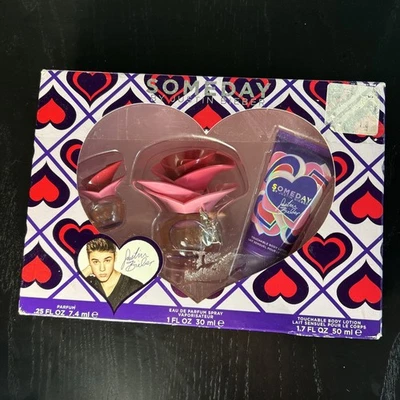 Rare SOMEDAY Justin Beiber Perfume set EDT Parfum 1 oz 30mL Lotion Sealed In Box - Image 1 of 3