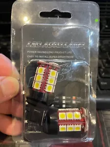 PAIR! RACESPORT RS-7440-W-5050 7440 18-Chip 5050 LED Bulbs White - Picture 1 of 1