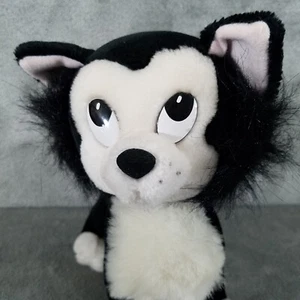 Vintage Walt Disney World Plush Pinocchio Figaro Black White Kitty Tuxedo Cat 9" - Picture 1 of 9