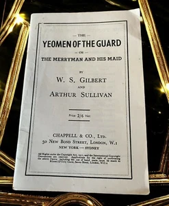 Vintage The Yeomen of the Guard Script. Gilbert & Sullivan. LC01 - Picture 1 of 4