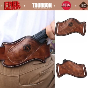 Cuchillo plegable de cuero de caza Tourbon funda cinturón bolsa EDC estuche de cuchillos compacto - Imagen 1 de 23