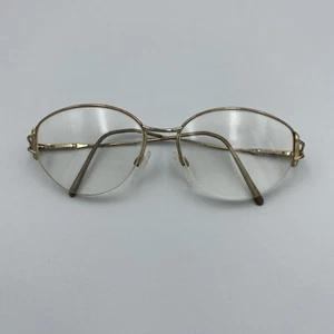 Vintage Safilo Elasta Gold Metall Brille Brillengestell Only Italy Erwachsenengröße - Bild 1 von 8