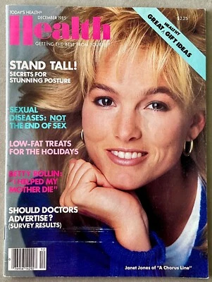 HEALTH Magazine VTG Issue - Dec 1985 w/ Janet Jones • Xmas Food • Holiday Looks - Image 1 of 4