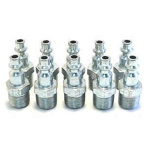 10 Foster M Style Air Hose Fittings 3/8" Male NPT Coupler Plugs - Picture 1 of 3