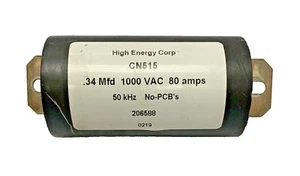 Condensatore Alta Potenza High Energy Corp CN515 .34 Mfd 1000 VAC 80 Ampere 206588 - Foto 1 di 6